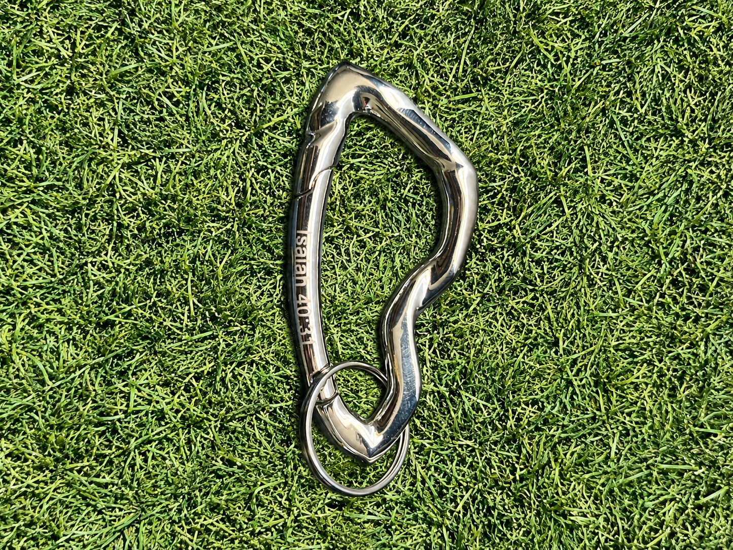 Chrome Lightning Isaiah 40:31 Carabiner